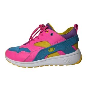 Heelys Colorblock Pink Teal Skate Shoe, Kids Youth Size 7 Y2K